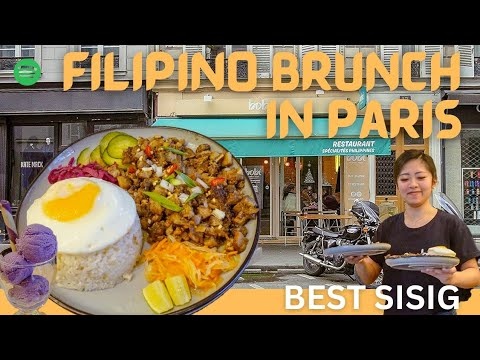 Filipino Brunch In Paris | Best Sisig &amp; Ube Affogato in the City #filipinofood #sisig #ube
