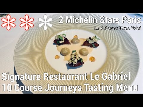2 Michelin Star Restaurant Gourmet Food Fine Dining Paris $230  (€217) Le Gabriel Journeys Tasting