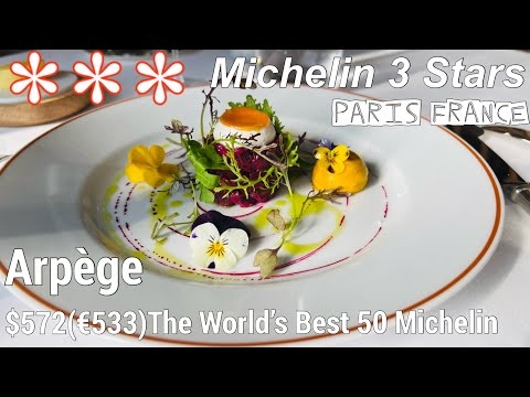 Les 50 meilleurs restaurants du monde : Paris, 3 étoiles Michelin, 572 $ (533 €), Arpège Fine Din...